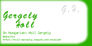 gergely holl business card